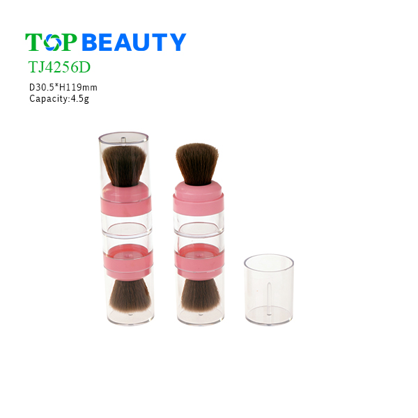 New Dou-end Round Plastic Loose Powder Jar (TJ4256D)