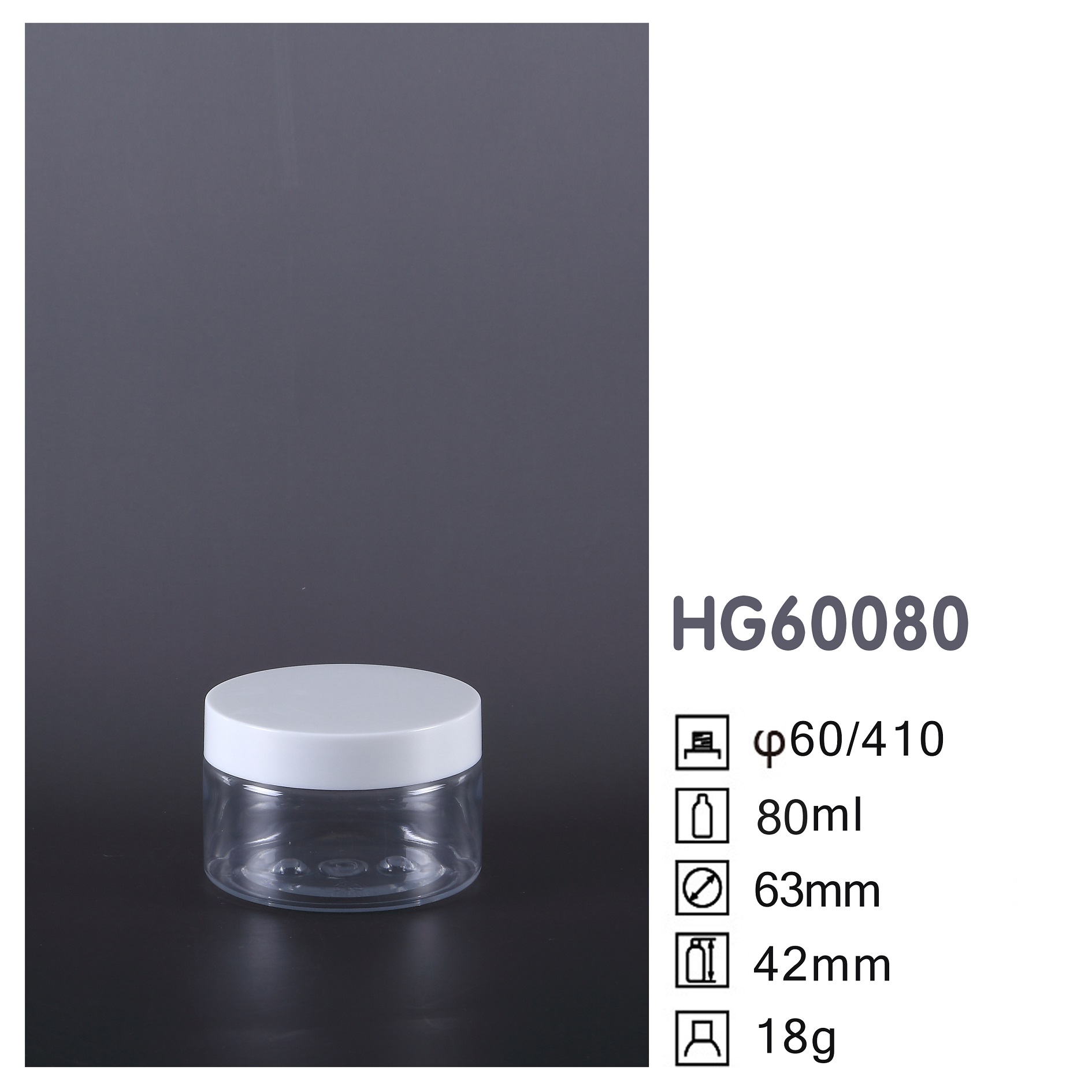 HG Round PET Jar HG60080